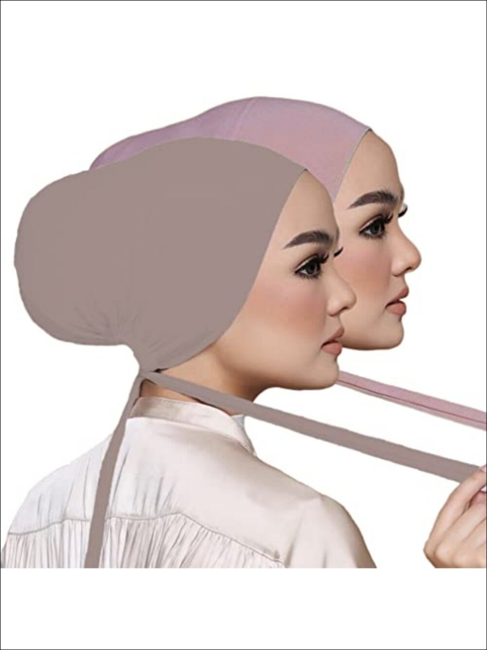 Women Under Scarf Hijab Cap Tie-Back Closure Stretch Jersey One Size